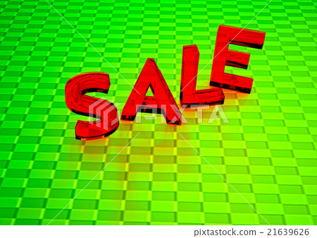 Dimensional inscription of SALE. 3D illustration. 21639626