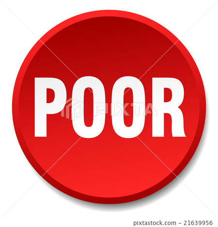 poor red round flat isolated push button - Stock Illustration [21639956 ...