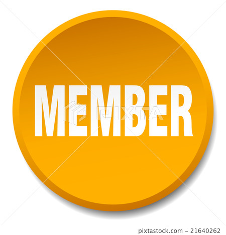 member orange round flat isolated push button - Stock Illustration ...