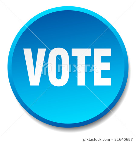 vote blue round flat isolated push button vote blue round flat isolated push button 21640697