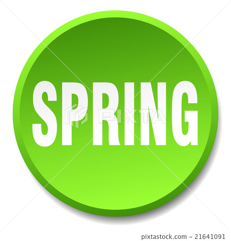 Spring Circle Buttons spring green round flat isolated push button - Stock Illustration ...