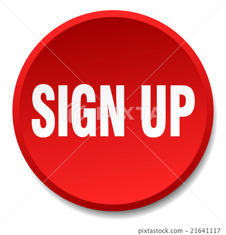 sign up red round flat isolated push button-插圖素材 [21641117] - PIXTA圖庫