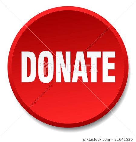 donate red round flat isolated push button - Stock Illustration ...