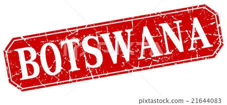Botswana red square grunge retro style sign Botswana red square grunge retro style sign 21644083