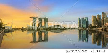 Singapore Skyline and view of Marina Bay 21644191