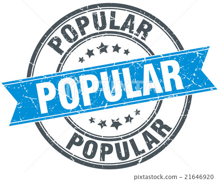 popular blue round grunge vintage ribbon stamp - Stock Illustration ...