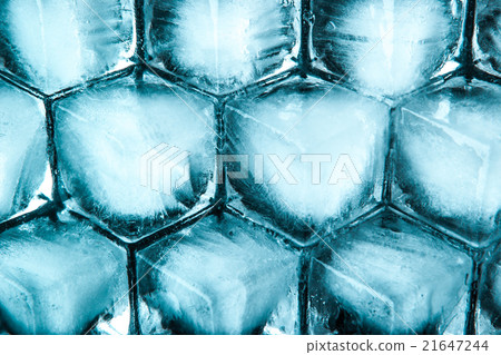 Honeycomb ice cubes background top view Honeycomb ice cubes background top view 21647244