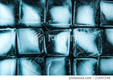 Ice cubes on the dark stone table top view Ice cubes on the dark stone table top view 21647246