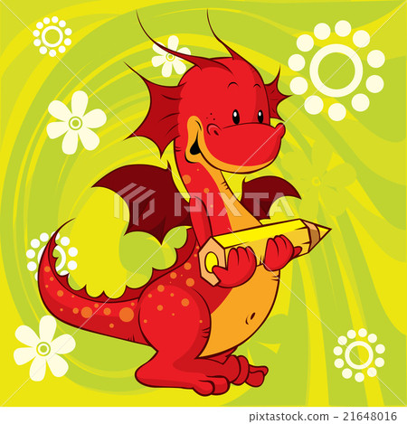 插图素材: red dragon