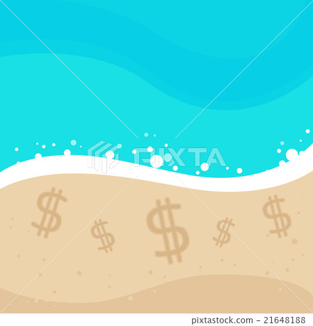 Dollar Sign Offshore Sand Beach 21648188