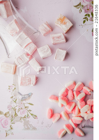 Turkish delight and fruit jellies on the romantic Turkish delight and fruit jellies on the romantic 21648336