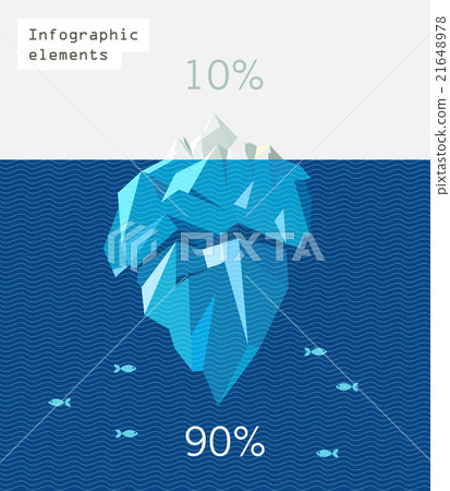 iceberg infographic polygon flat illustration 21648978
