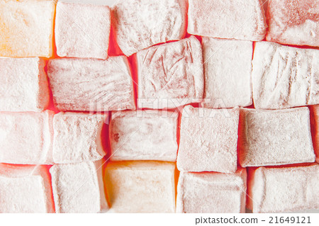 Turkish delight background close-up horizontal Turkish delight background close-up horizontal 21649121