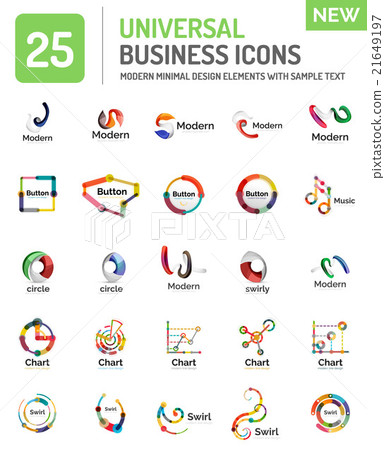 Collection of abstract company logo design - Stock Illustration ...