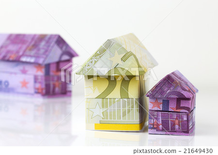 Euro bank notes House Euro bank notes House 21649430