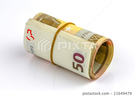 Roll of one Fifty euro banknotes 21649479