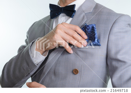 grey suit plaid texture, bowtie, pocket square grey suit plaid texture, bowtie, pocket square 21649718