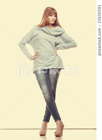 fashionable woman in full length fashionable woman in full length 21650391