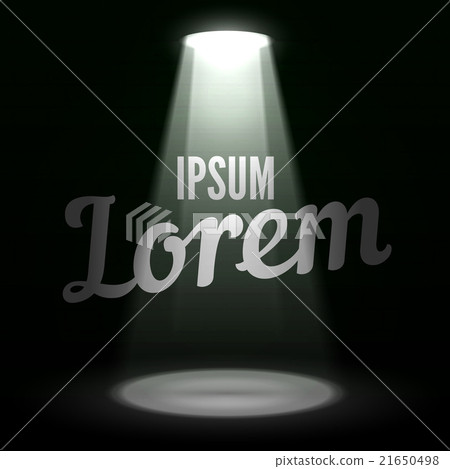 Text in spotlight shine effects on a dark-插圖素材 [21650498] - PIXTA圖庫