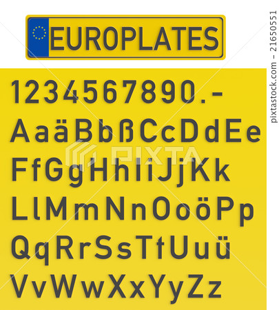Vehicle registration plate with set Vehicle registration plate with set 21650551