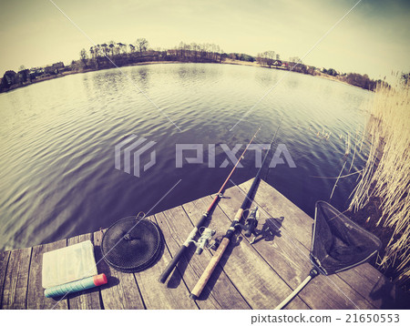 Fisheye lens picture of fishing tackle. Fisheye lens picture of fishing tackle. 21650553