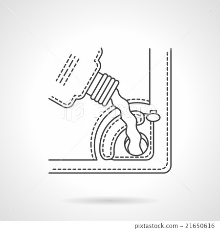 Car service oil change flat line vector icon Car service oil change flat line vector icon 21650616