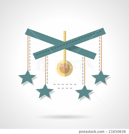 Baby stars mobile flat color design vector icon Baby stars mobile flat color design vector icon 21650636