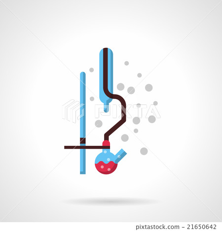 Laboratory distilling flat design vector icon - Stock Illustration ...