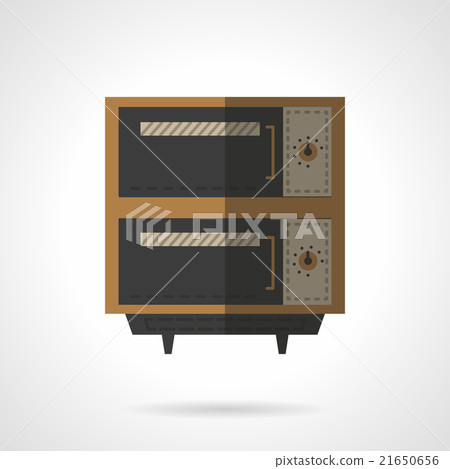 Restaurant oven flat color design vector icon Restaurant oven flat color design vector icon 21650656