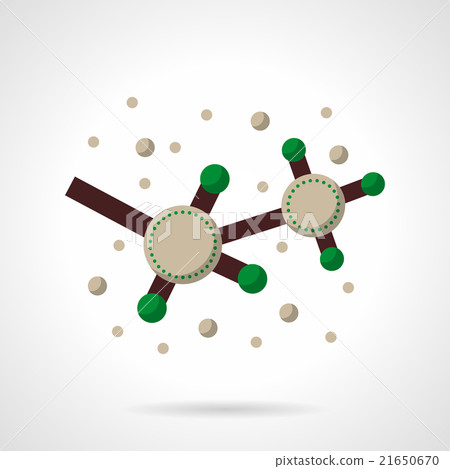 Chemistry molecules flat color design vector icon Chemistry molecules flat color design vector icon 21650670