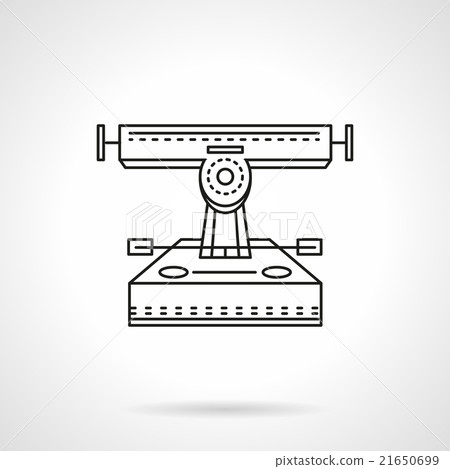 Longboard truck flat line vector icon 21650699