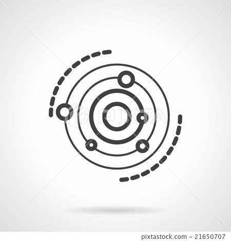 Planet orbits icon black line vector icon Planet orbits icon black line vector icon 21650707