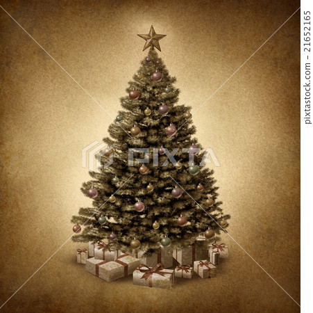 Old Fashioned Christmas Tree Stock Illustration 21652165 Pixta