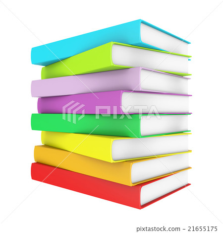 a stack of colorful books 21655175