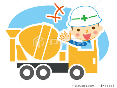 Mixer cars and workers 21655451