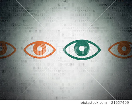 Privacy concept: eye icon on Digital Paper Privacy concept: eye icon on Digital Paper 21657409
