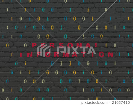 Security concept: Personal Information on wall Security concept: Personal Information on wall 21657410