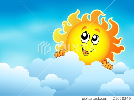 Cloudy sky with lurking sun 2 21658249