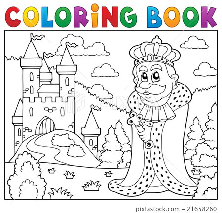 Coloring book king near castle Coloring book king near castle 21658260
