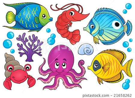 Coral fauna theme image 1 21658262