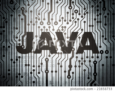 Programming concept: circuit board with Java-插圖素材 [21658733] - PIXTA圖庫