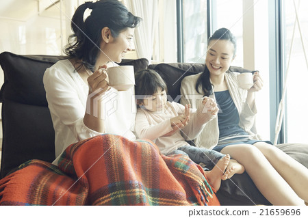 Pretty girl mother and child 21659696