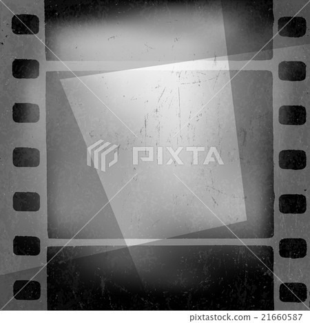 Grunge monochrome filmstrip with space for text .  21660587