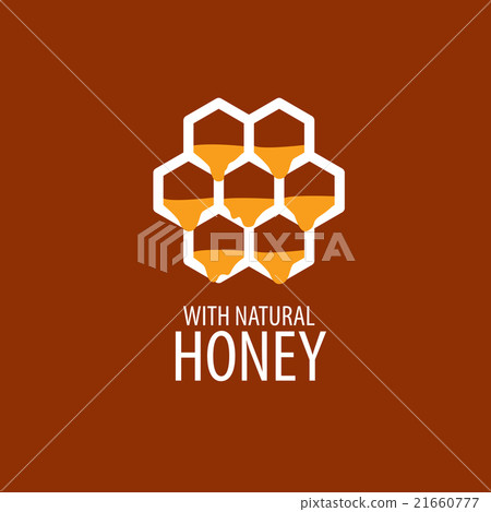 圖庫插圖: vector honey logo