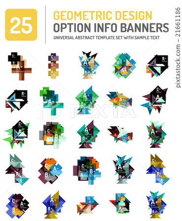 Set of web box geometric banners 21661186