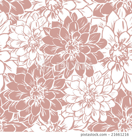 Hand draw seamless floral pattern. - Stock Illustration [21661216] - PIXTA