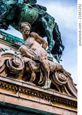 Detail of the statue of Savoyai Eugen in Budapest. Detail of the statue of Savoyai Eugen in Budapest. 21661292