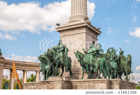 Detail of the monument on the Heroes square in 21661306