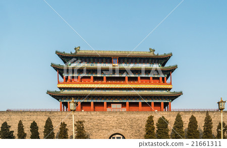 Beijing, China at the Zhengyangmen Gatehouse in Beijing, China at the Zhengyangmen Gatehouse in 21661311