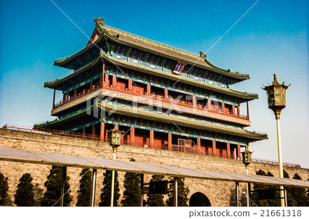 Beijing, China at the Zhengyangmen Gatehouse in Beijing, China at the Zhengyangmen Gatehouse in 21661318